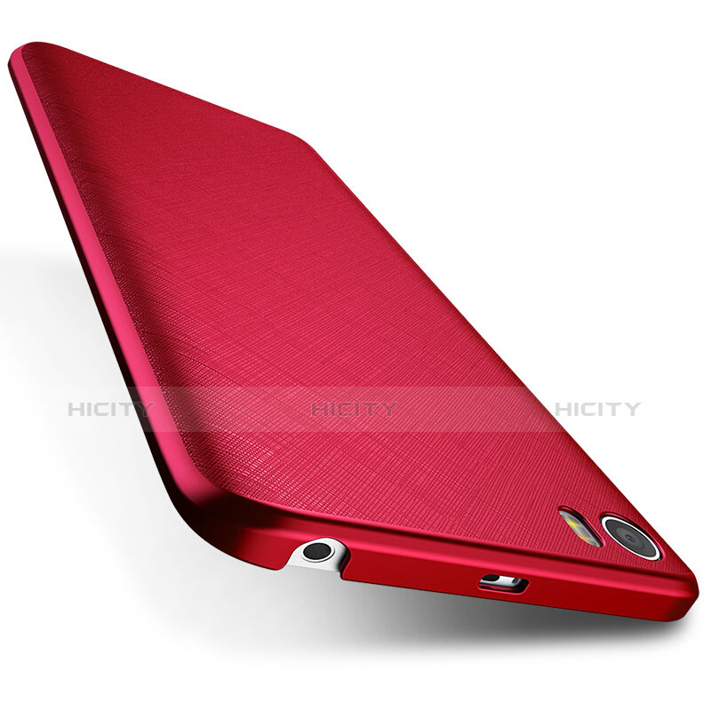 Funda Dura Plastico Rigida Mate Twill para Xiaomi Mi 5 Rojo