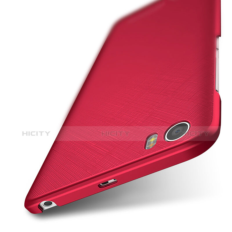 Funda Dura Plastico Rigida Mate Twill para Xiaomi Mi 5 Rojo