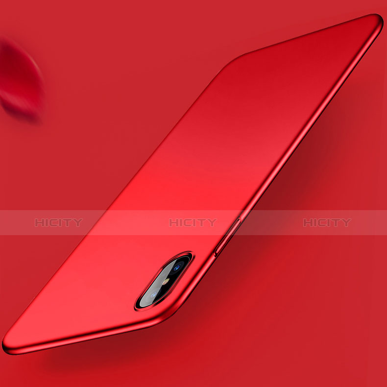 Funda Dura Plastico Rigida Mate W01 para Apple iPhone X Rojo