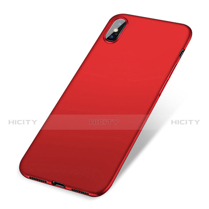 Funda Dura Plastico Rigida Mate W01 para Apple iPhone Xs Rojo