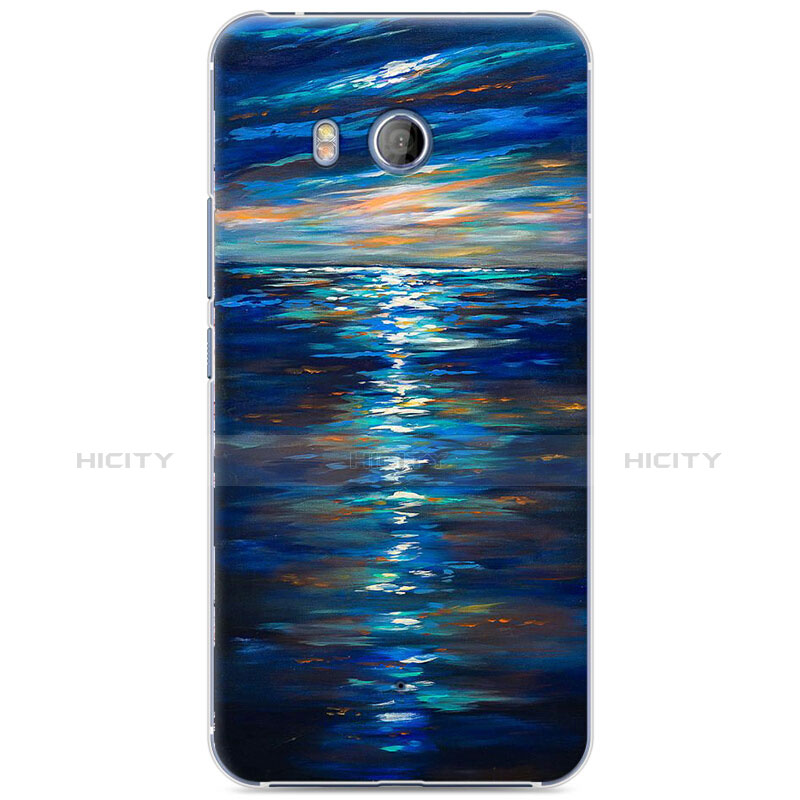 Funda Dura Plastico Rigida Oceano para HTC U11 Azul