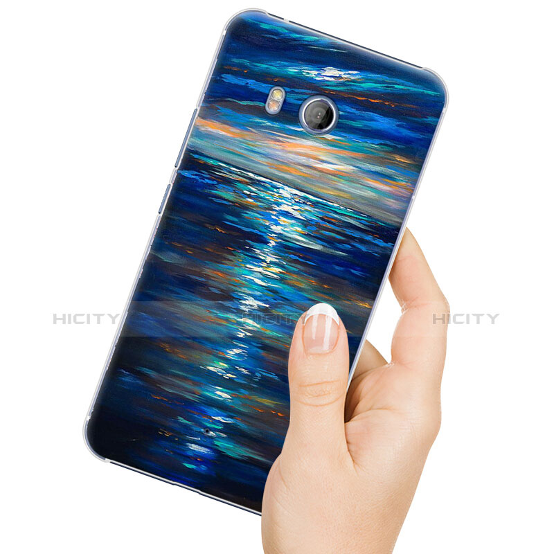 Funda Dura Plastico Rigida Oceano para HTC U11 Azul