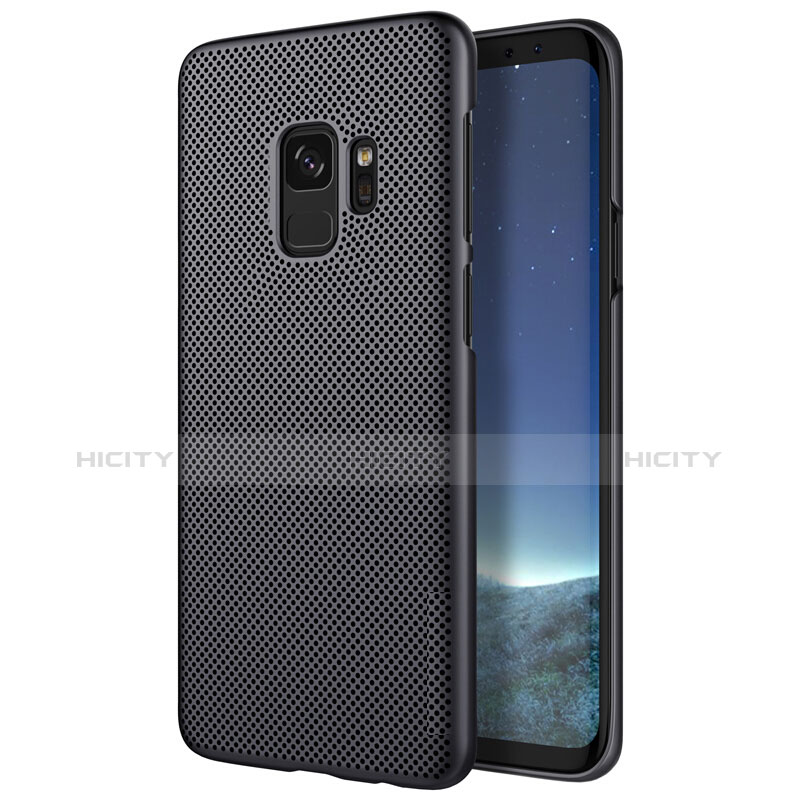 Funda Dura Plastico Rigida Perforada M01 para Samsung Galaxy S9 Negro