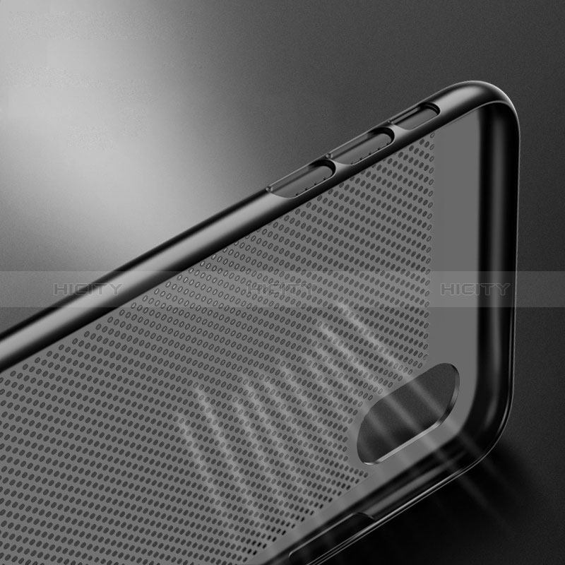 Funda Dura Plastico Rigida Perforada para Apple iPhone Xs Max Negro