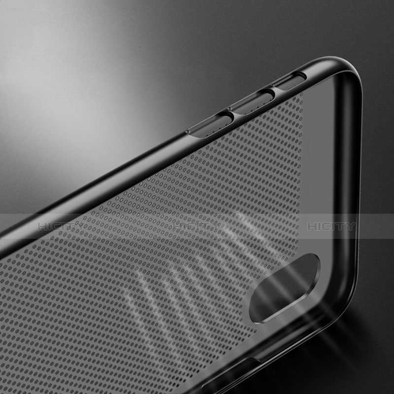 Funda Dura Plastico Rigida Perforada para Apple iPhone Xs Negro