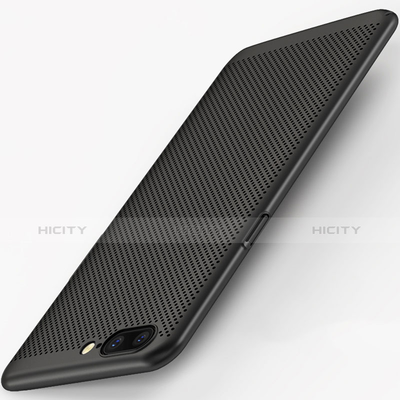 Funda Dura Plastico Rigida Perforada para OnePlus 5 Negro