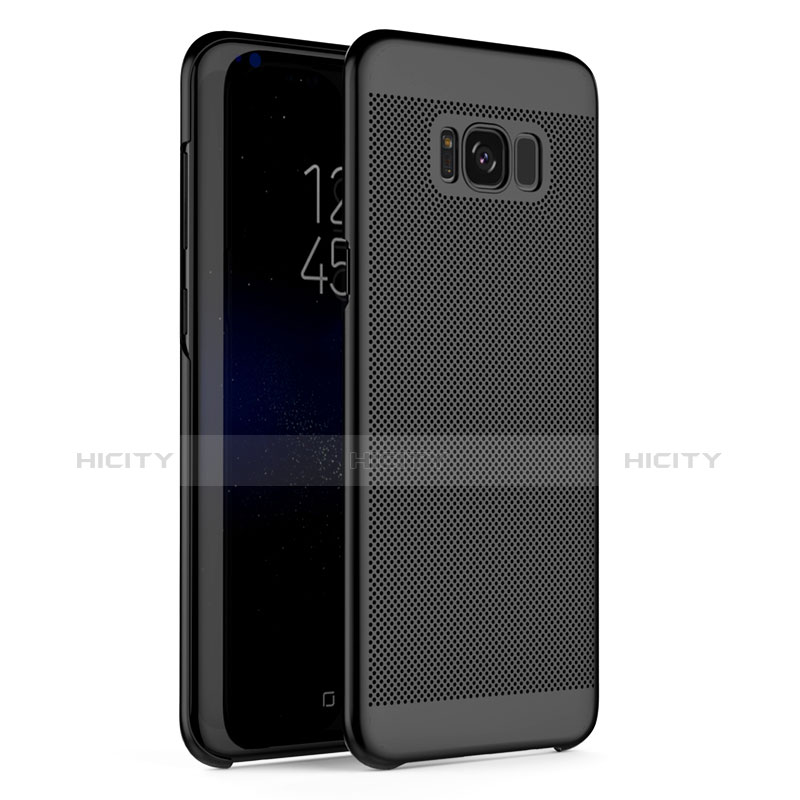 Funda Dura Plastico Rigida Perforada para Samsung Galaxy S8 Negro