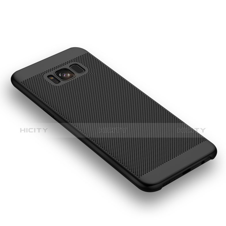 Funda Dura Plastico Rigida Perforada para Samsung Galaxy S8 Negro