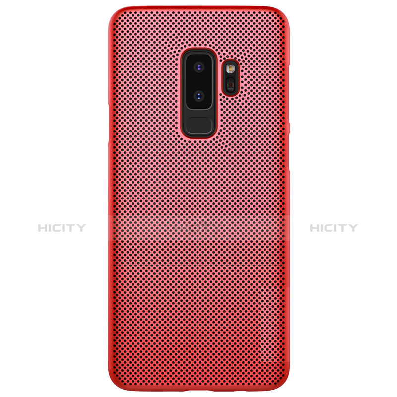 Funda Dura Plastico Rigida Perforada para Samsung Galaxy S9 Plus Rojo