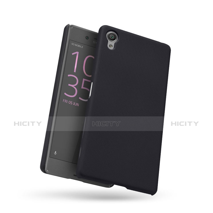 Funda Dura Plastico Rigida Perforada para Sony Xperia X Performance Dual Negro