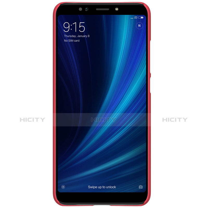 Funda Dura Plastico Rigida Perforada para Xiaomi Mi A2 Rojo