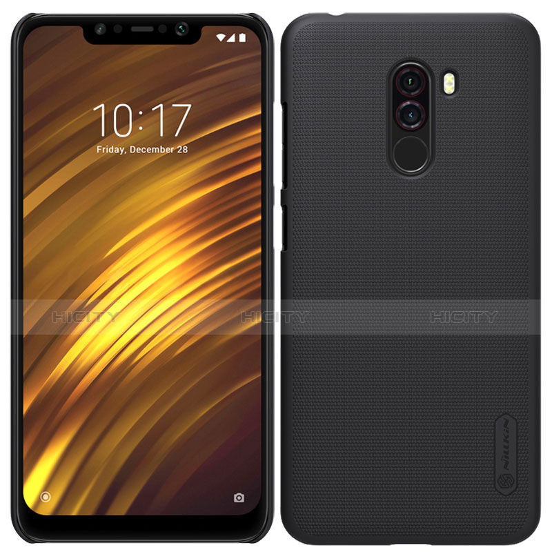 Funda Dura Plastico Rigida Perforada para Xiaomi Pocophone F1 Negro