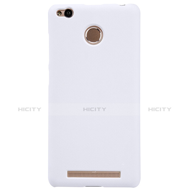 Funda Dura Plastico Rigida Perforada para Xiaomi Redmi 3 High Edition Blanco