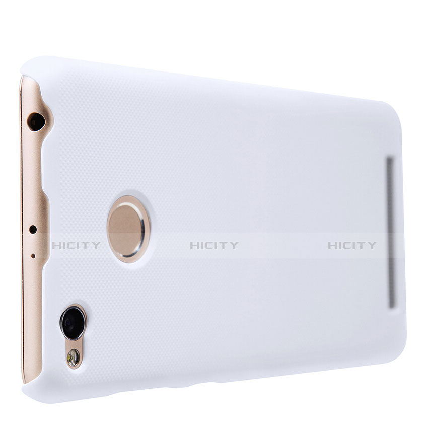 Funda Dura Plastico Rigida Perforada para Xiaomi Redmi 3 High Edition Blanco