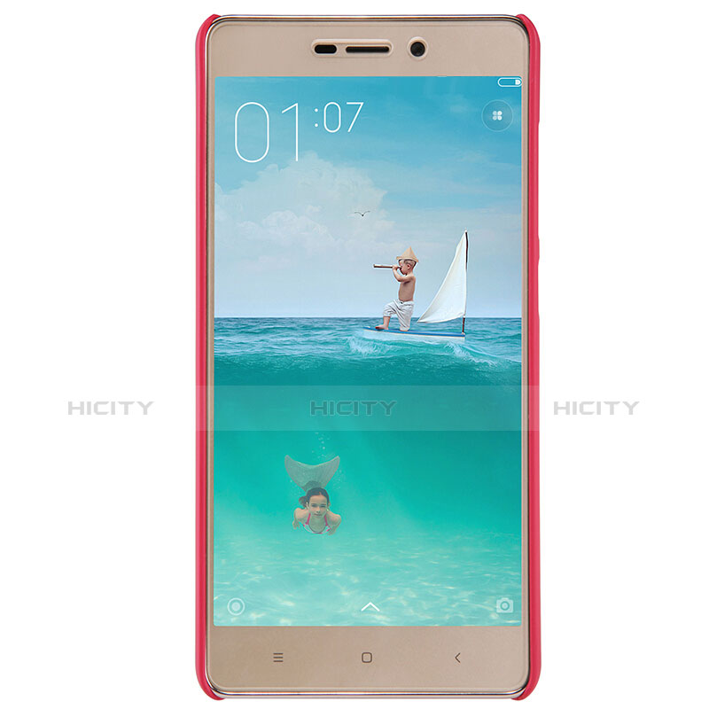 Funda Dura Plastico Rigida Perforada para Xiaomi Redmi 3 High Edition Rojo