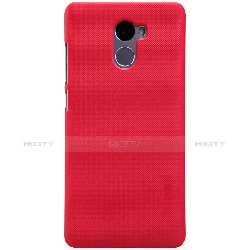 Funda Dura Plastico Rigida Perforada para Xiaomi Redmi 4 Standard Edition Rojo