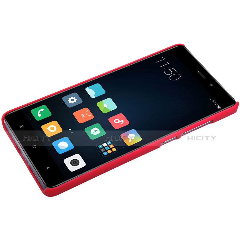 Funda Dura Plastico Rigida Perforada para Xiaomi Redmi 4 Standard Edition Rojo