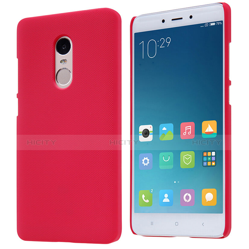 Funda Dura Plastico Rigida Perforada para Xiaomi Redmi Note 4 Rojo