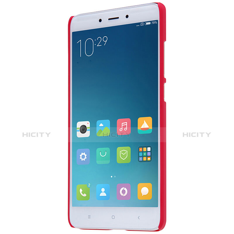 Funda Dura Plastico Rigida Perforada para Xiaomi Redmi Note 4 Rojo