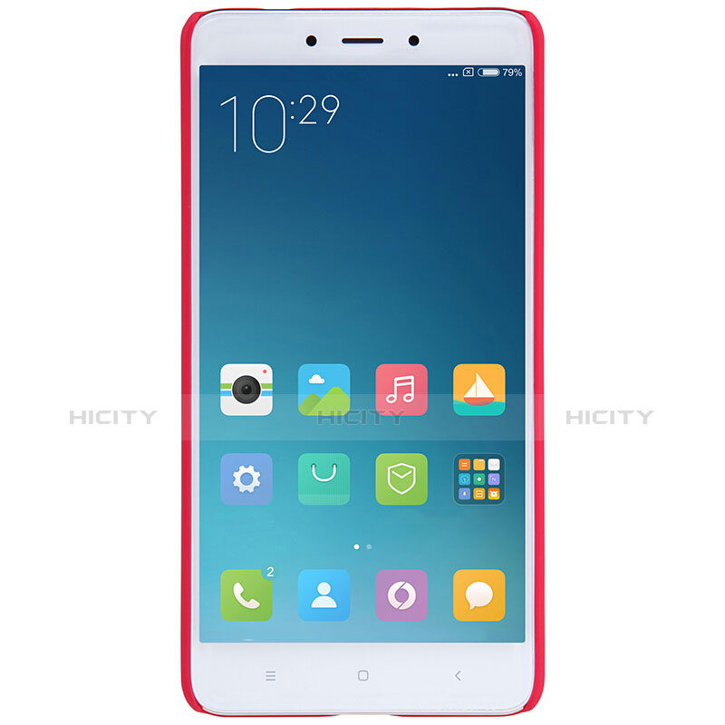 Funda Dura Plastico Rigida Perforada para Xiaomi Redmi Note 4X High Edition Rojo