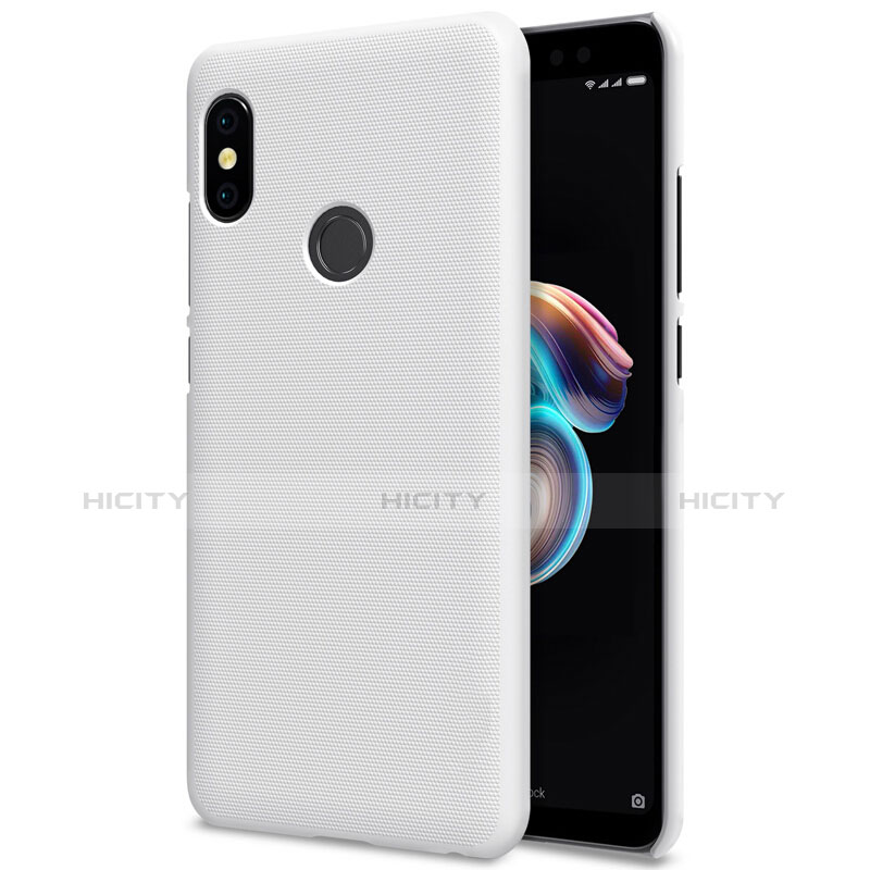 Funda Dura Plastico Rigida Perforada para Xiaomi Redmi Note 5 AI Dual Camera Blanco