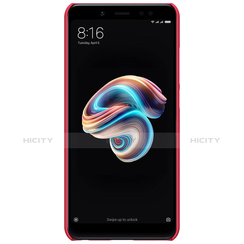 Funda Dura Plastico Rigida Perforada para Xiaomi Redmi Note 5 AI Dual Camera Rojo