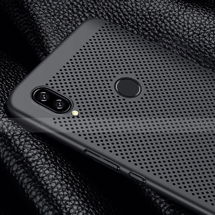 Funda Dura Plastico Rigida Perforada para Xiaomi Redmi Note 7 Pro Negro