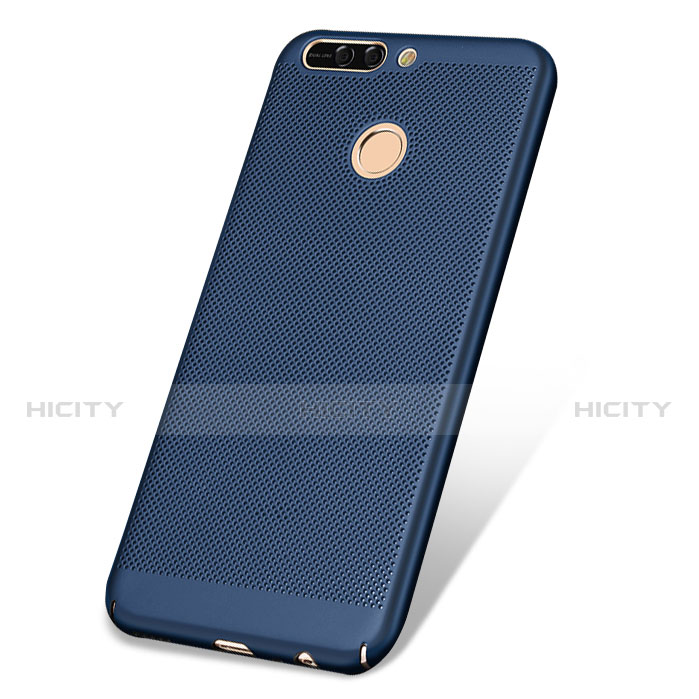 Funda Dura Plastico Rigida Perforada W01 para Huawei Honor 8 Pro Azul