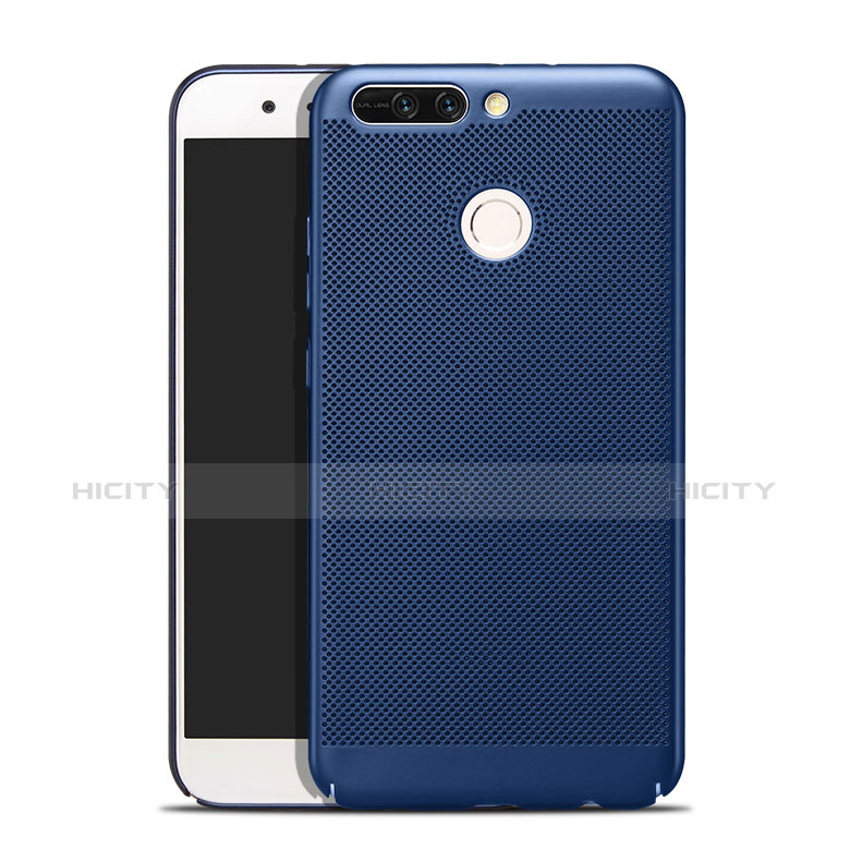 Funda Dura Plastico Rigida Perforada W01 para Huawei Honor V9 Azul