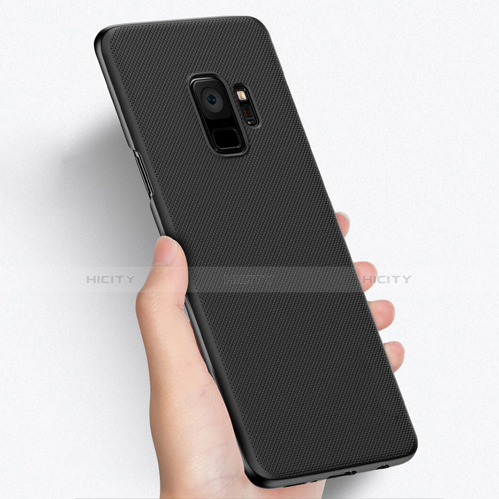 Funda Dura Plastico Rigida Perforada W01 para Samsung Galaxy S9 Negro