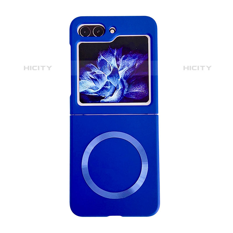 Funda Dura Plastico Rigida Sin Marco Carcasa Mate con Mag-Safe Magnetic BH1 para Samsung Galaxy Z Flip5 5G Azul