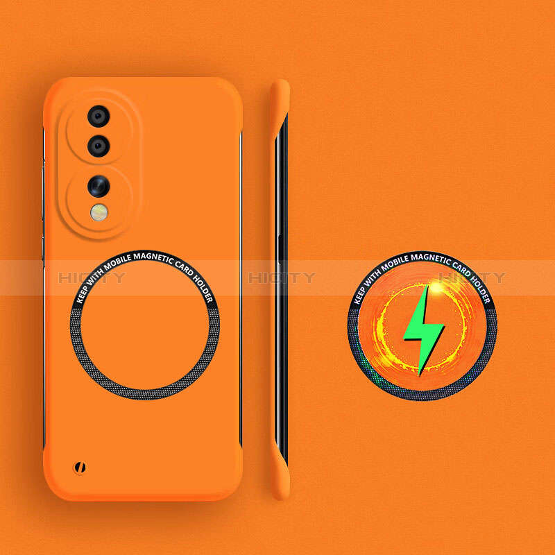 Funda Dura Plastico Rigida Sin Marco Carcasa Mate con Mag-Safe Magnetic para Huawei Honor 80 5G Naranja