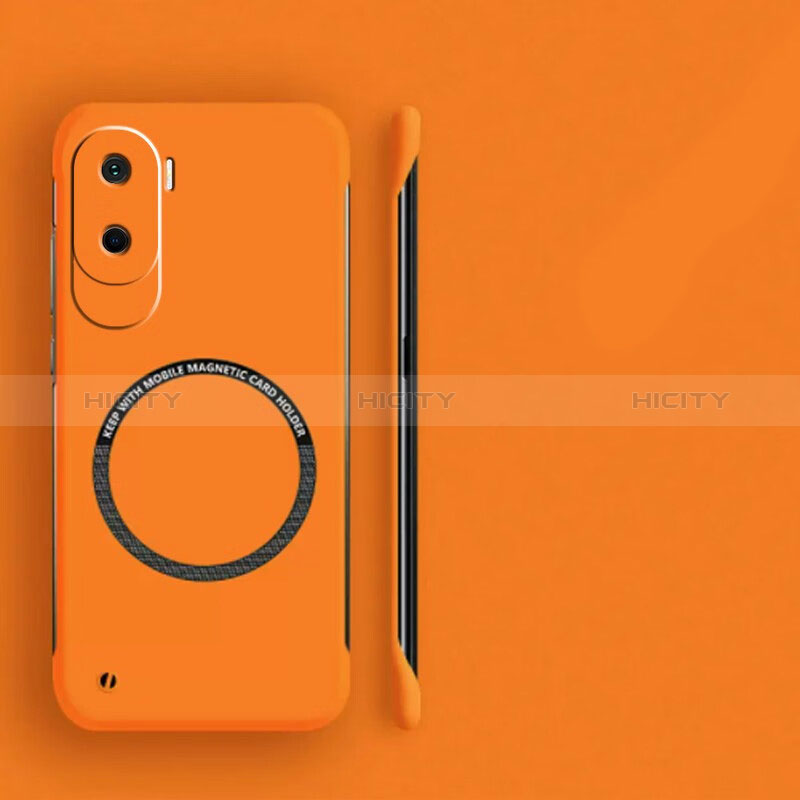 Funda Dura Plastico Rigida Sin Marco Carcasa Mate con Mag-Safe Magnetic para Huawei Honor X50i 5G Naranja