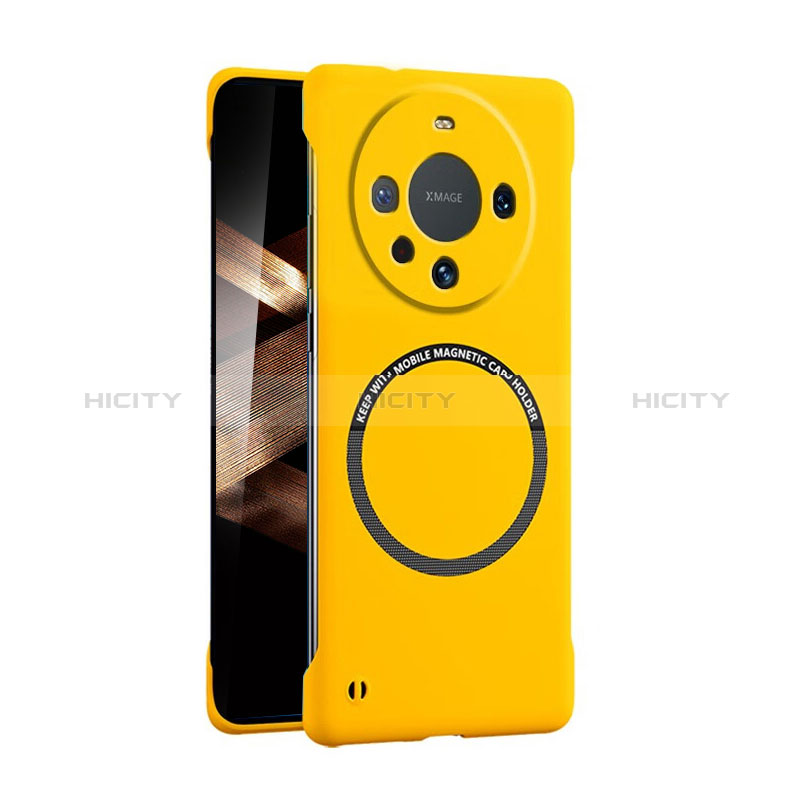 Funda Dura Plastico Rigida Sin Marco Carcasa Mate con Mag-Safe Magnetic para Huawei Mate 60 Pro Amarillo