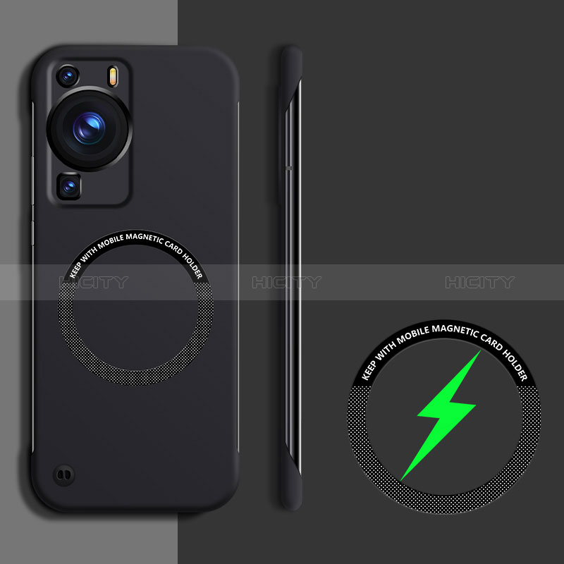 Funda Dura Plastico Rigida Sin Marco Carcasa Mate con Mag-Safe Magnetic para Huawei P60 Pro Negro