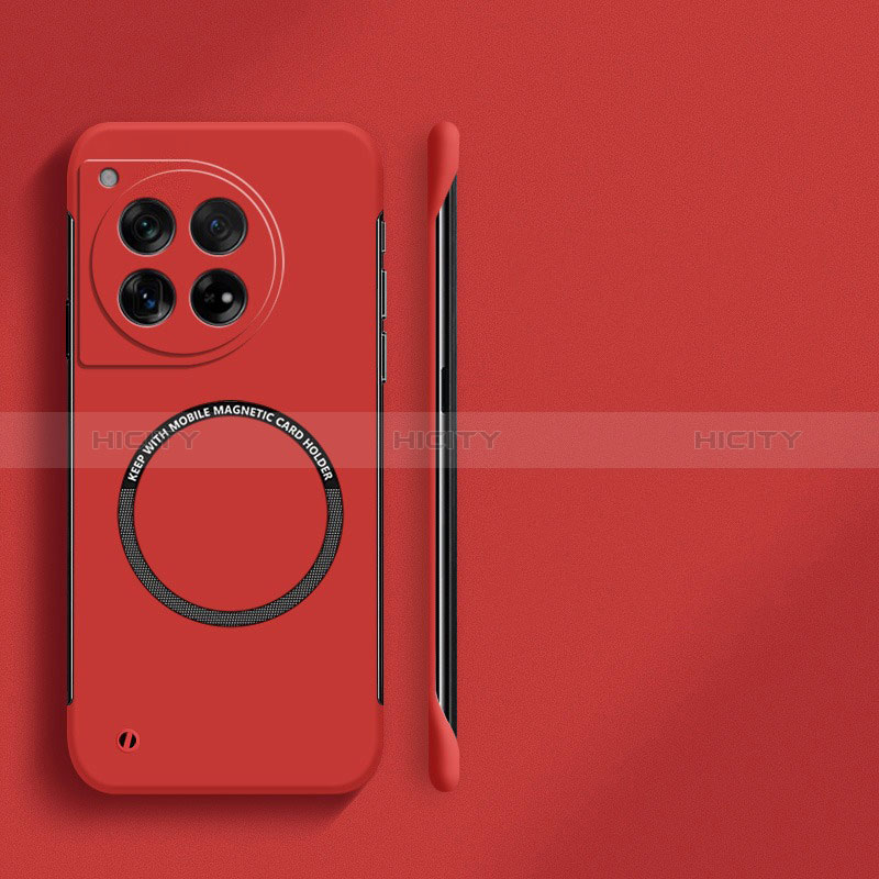 Funda Dura Plastico Rigida Sin Marco Carcasa Mate con Mag-Safe Magnetic para OnePlus 12R 5G Rojo