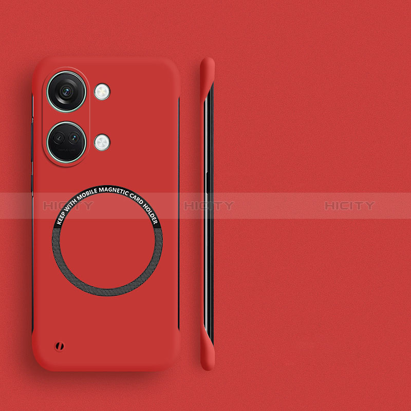 Funda Dura Plastico Rigida Sin Marco Carcasa Mate con Mag-Safe Magnetic para OnePlus Nord 3 5G Rojo