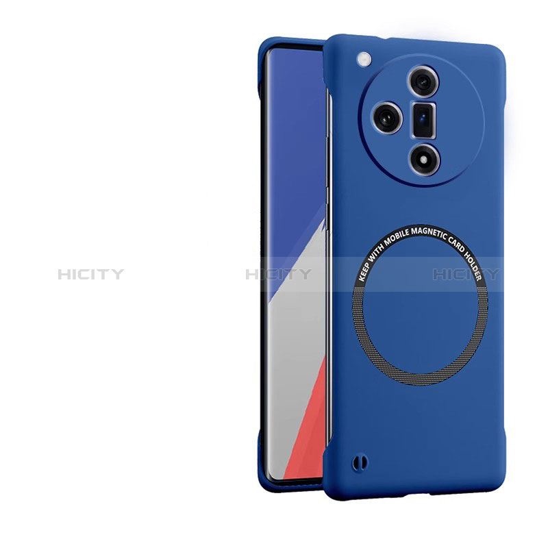 Funda Dura Plastico Rigida Sin Marco Carcasa Mate con Mag-Safe Magnetic para Oppo Find X7 5G Azul