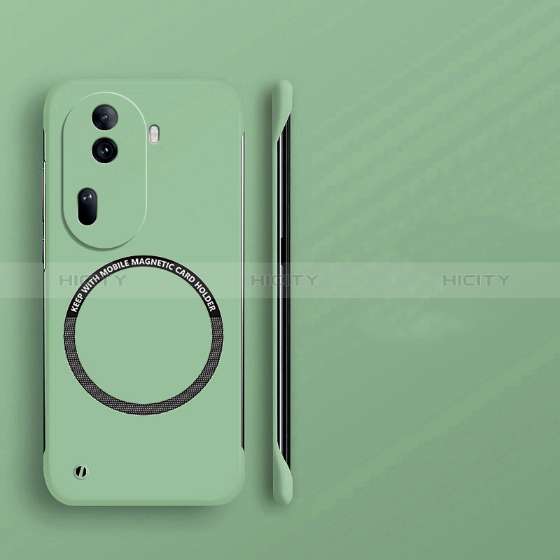 Funda Dura Plastico Rigida Sin Marco Carcasa Mate con Mag-Safe Magnetic para Oppo Reno11 Pro 5G Menta Verde