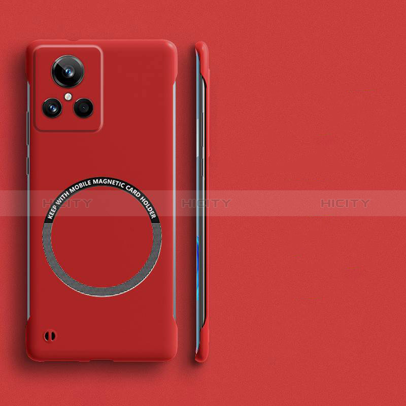 Funda Dura Plastico Rigida Sin Marco Carcasa Mate con Mag-Safe Magnetic para Realme GT Neo3 5G Rojo