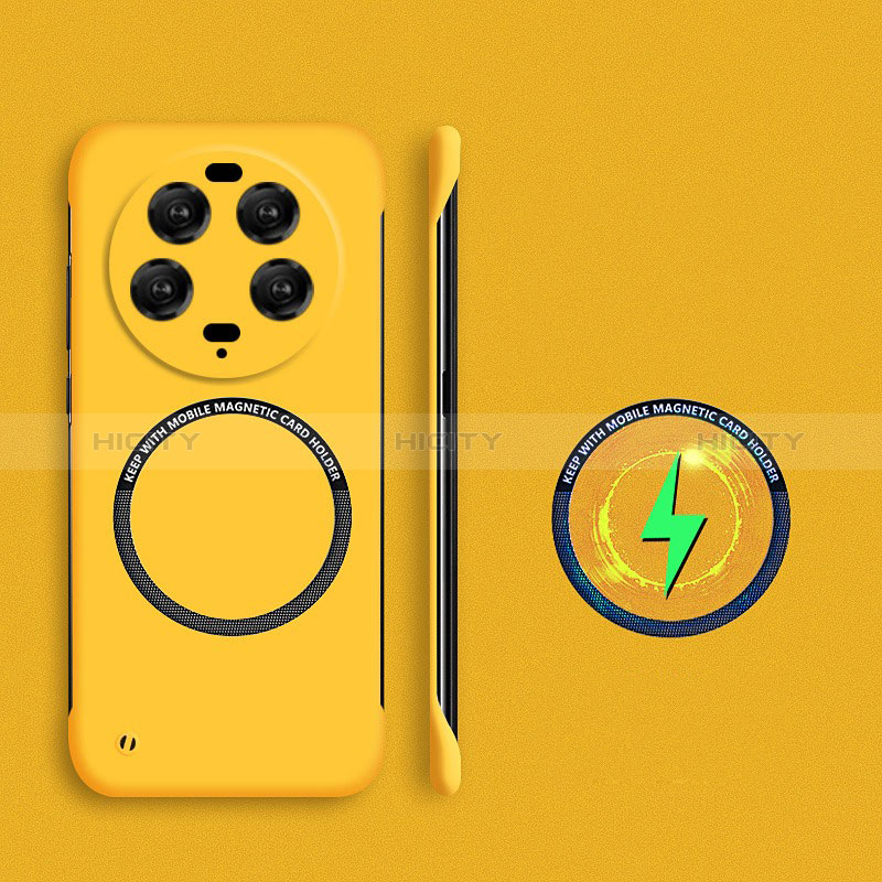 Funda Dura Plastico Rigida Sin Marco Carcasa Mate con Mag-Safe Magnetic para Xiaomi Mi 13 Ultra 5G Amarillo