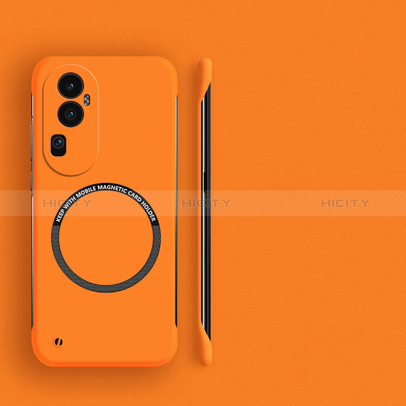 Funda Dura Plastico Rigida Sin Marco Carcasa Mate con Mag-Safe Magnetic S02 para Oppo Reno10 Pro+ Plus 5G Naranja