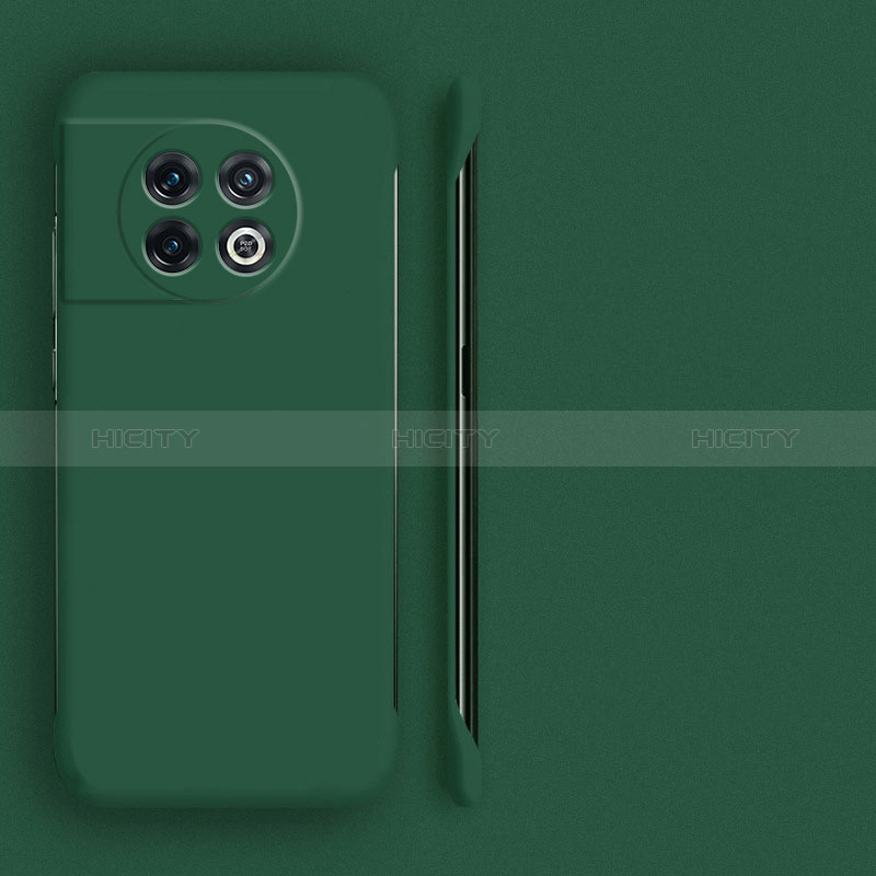 Funda Dura Plastico Rigida Sin Marco Carcasa Mate P01 para OnePlus 11R 5G Verde Noche