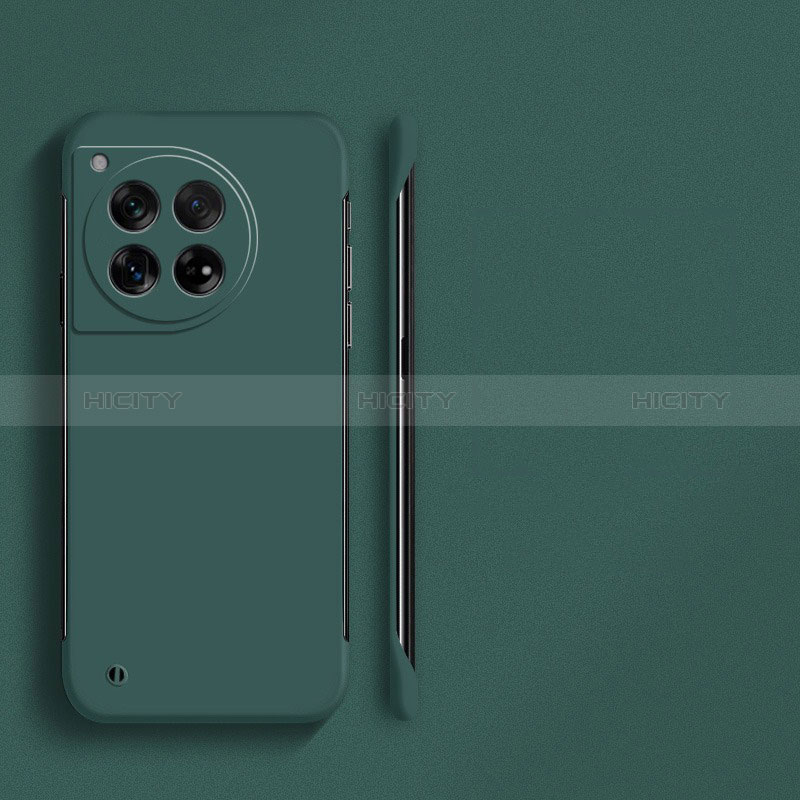 Funda Dura Plastico Rigida Sin Marco Carcasa Mate para OnePlus 12 5G Verde Noche