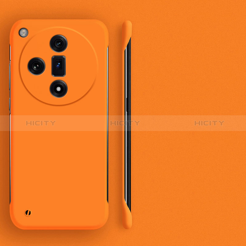 Funda Dura Plastico Rigida Sin Marco Carcasa Mate para Oppo Find X7 Ultra 5G Naranja