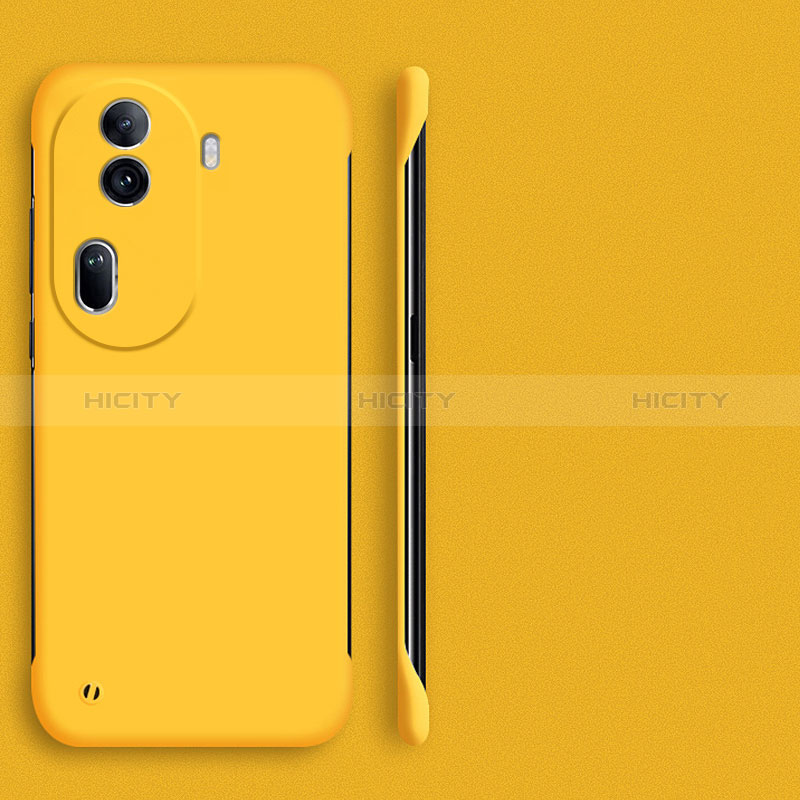 Funda Dura Plastico Rigida Sin Marco Carcasa Mate para Oppo Reno11 Pro 5G Amarillo