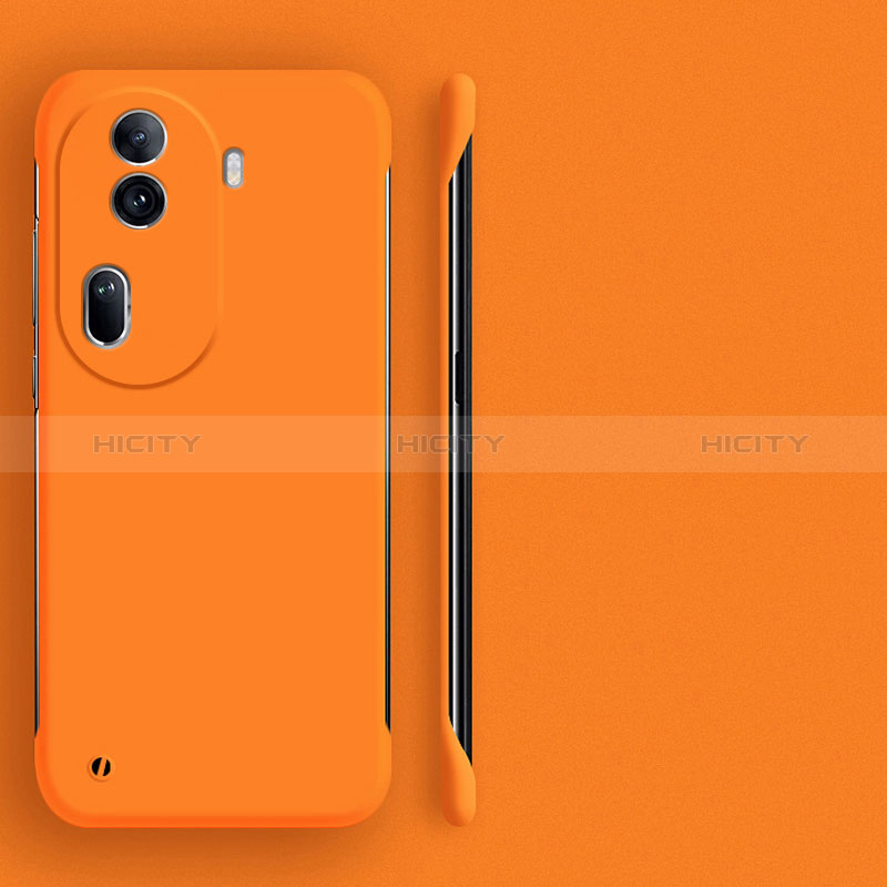 Funda Dura Plastico Rigida Sin Marco Carcasa Mate para Oppo Reno11 Pro 5G Naranja