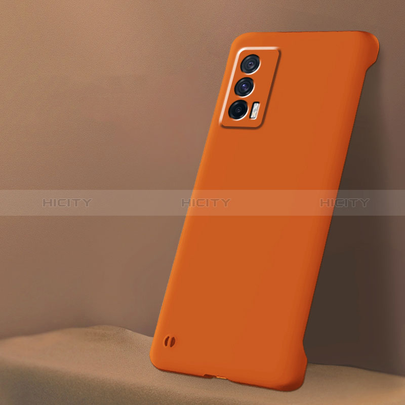 Funda Dura Plastico Rigida Sin Marco Carcasa Mate para Vivo iQOO 7 India 5G Naranja