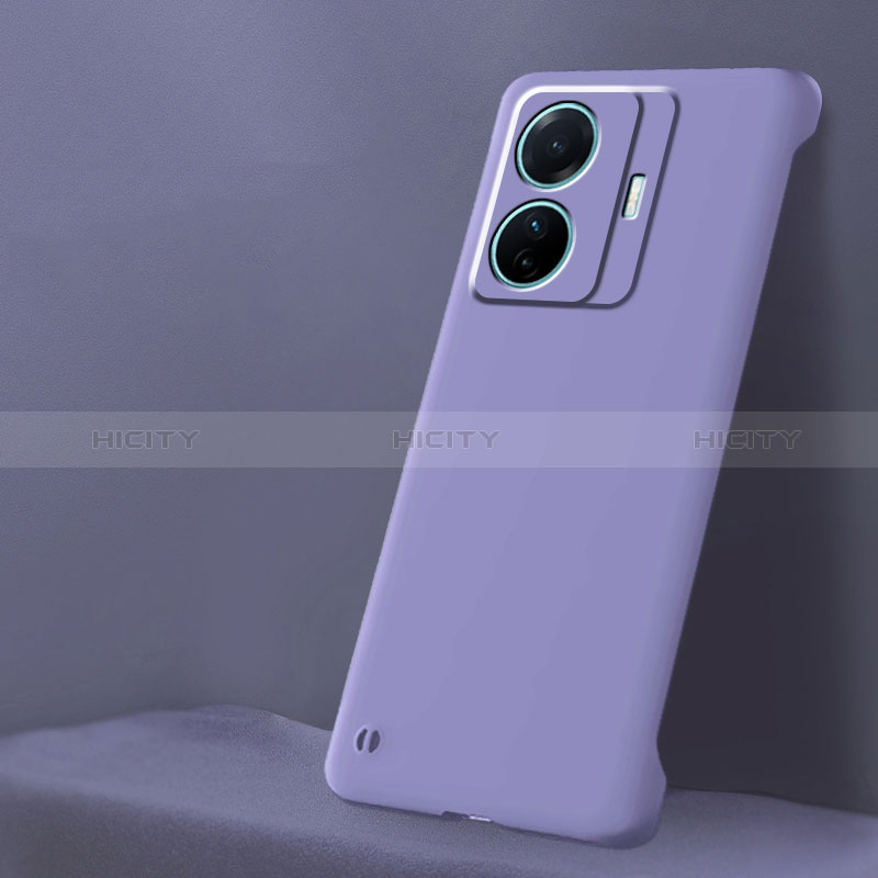 Funda Dura Plastico Rigida Sin Marco Carcasa Mate para Vivo T1 5G Purpura Claro