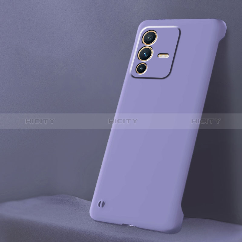 Funda Dura Plastico Rigida Sin Marco Carcasa Mate para Vivo V23 5G Purpura Claro